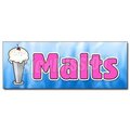 Signmission MALTS DECAL sticker malted milk malt shop tin milk shakes old-fashioned, D-36 Malts D-36 Malts
